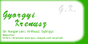 gyorgyi krenusz business card