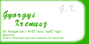 gyorgyi krenusz business card